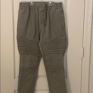 Men’s Forever 21 Khaki Drawstring biker pants